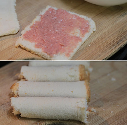 Sandwich cuộn thịt giòn rụm bếp điện 3