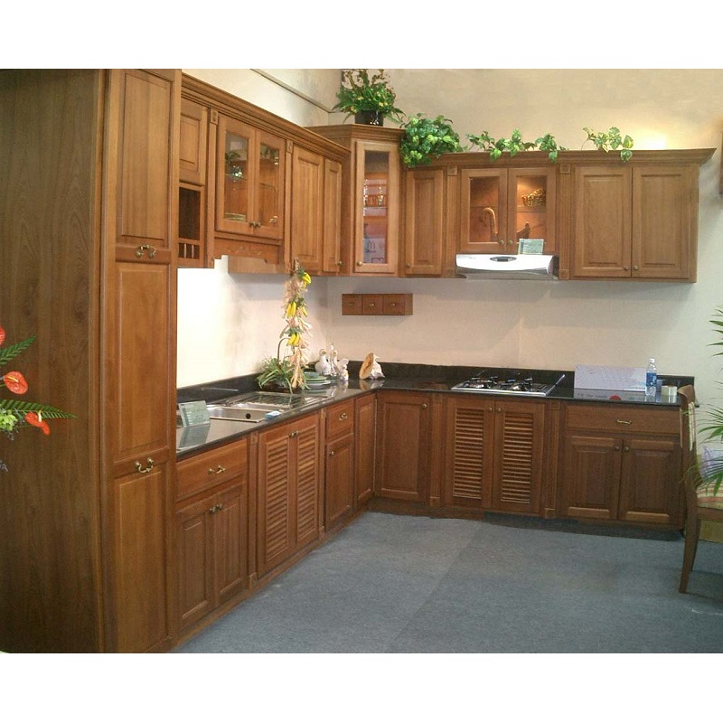 Tủ bếp gỗ xoan đào Hoàng Anh Gia Lai GL365-A2-10