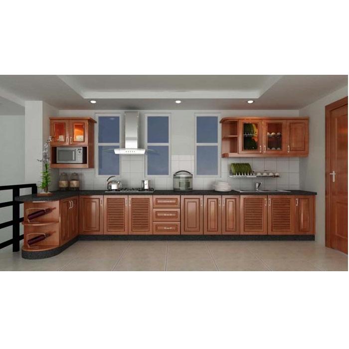 Tủ bếp gỗ xoan đào Hoàng Anh Gia Lai GL365-A2-4
