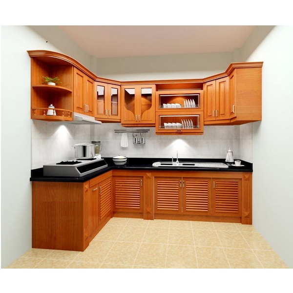 Tủ bếp gỗ xoan đào Hoàng Anh Gia Lai  GL365-A1-5